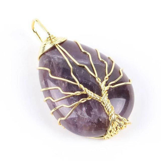 Pendentif Arbre de Vie Améthyste : Élégance Spirituelle Unique