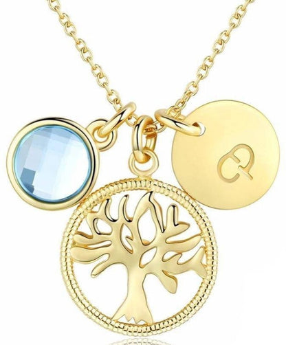 Pendentif Arbre de Vie Or et Cristal : Élégance Éternelle et Énergie Positive