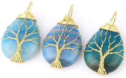 Pendentif Arbre de Vie en Pierre Naturelle