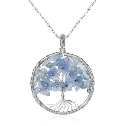 Collier Arbre de Vie avec Pierre Naturelle