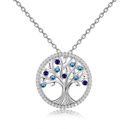 Collier Arbre de Vie Perles d'Azur