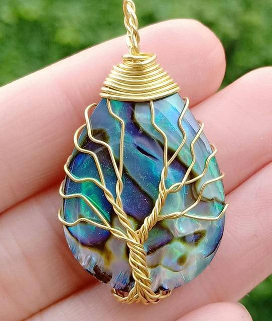 Pendentif Arbre de Vie Coquillage Élégance et Symbolisme Divin