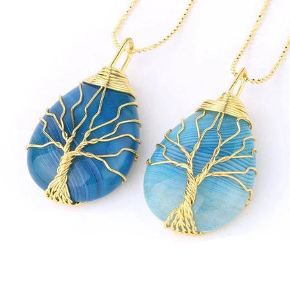 Pendentif Arbre de Vie en Pierre Naturelle