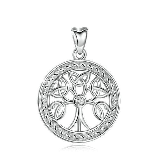 Collier Triquetra Arbre de Vie en Argent Massif