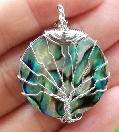 Pendentif Arbre de Vie Coquillage Élégance et Symbolisme Divin