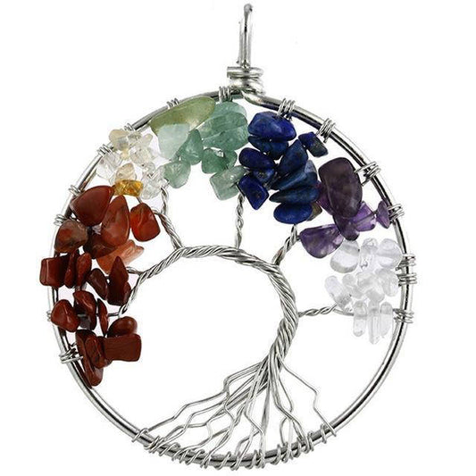Collier Arbre de Vie 7 Chakras : Harmonie Élégante pour Énergie Positive