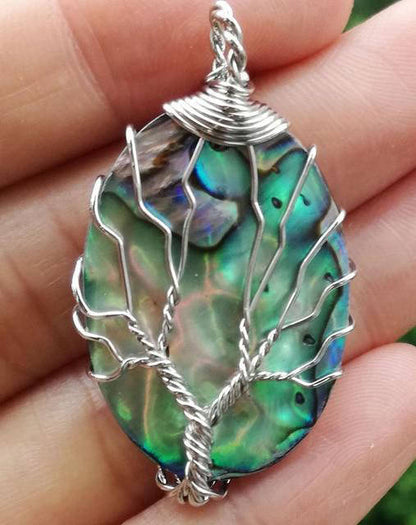 Pendentif Arbre de Vie Coquillage Élégance et Symbolisme Divin