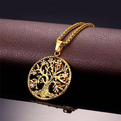Collier Arbre de Vie Soleil : Élégance Spirituelle, Éclat Naturel.