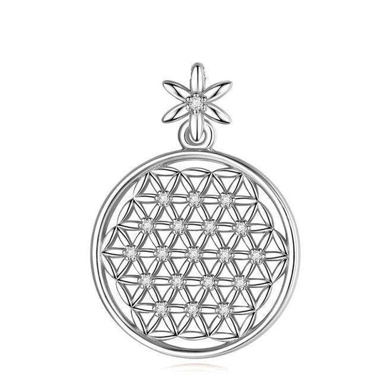 Pendentif Fleur de Vie en Argent Pur - Bijou Spirituel et Élégant