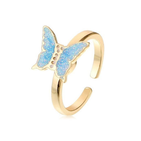 Bague Anti-Stress Papillon Bleu : Élégance et Sérénité au Bout des Doigts