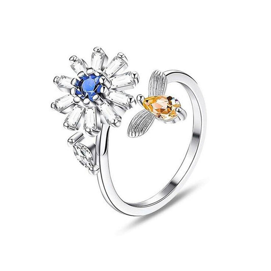Bague Fleur Rotative Anti-Stress