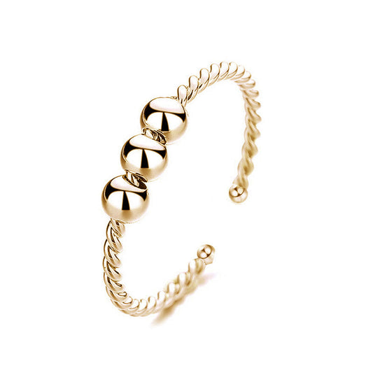 Bague d'anxiété apaisante avec bille tournante
