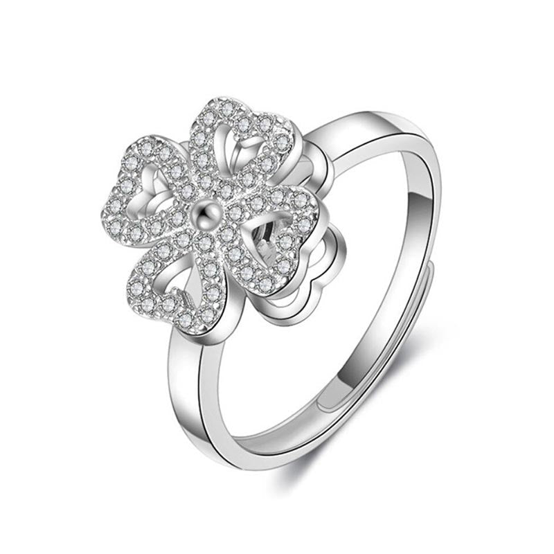 Bague d'Anxiété Trèfle Relaxant