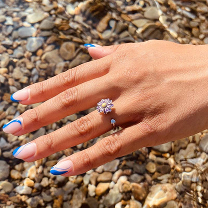 Bague d’Anxiété Lune Étoile - Bijou Relaxant en Acier Inoxydable