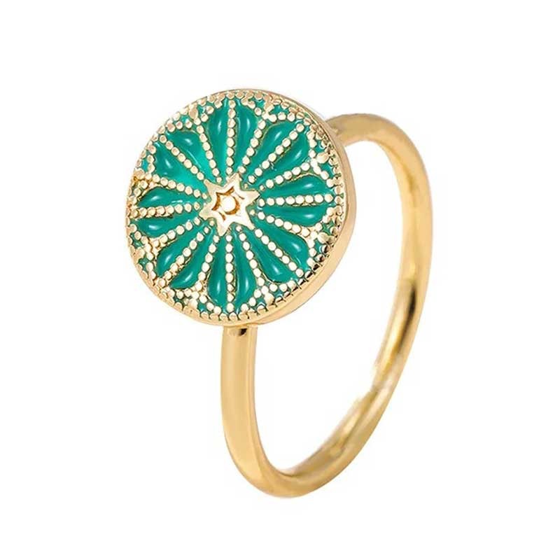 Bague d'Anxiété Étoile Rotative