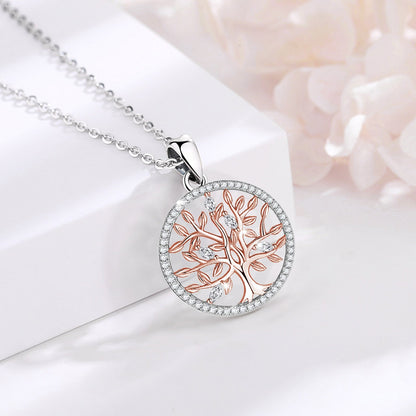 Médaille Arbre de Vie Or Rose - Symbole de Beauté et Élégance