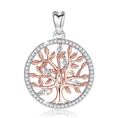 Médaille Arbre de Vie Or Rose - Symbole de Beauté et Élégance