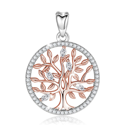 Médaille Arbre de Vie Or Rose - Symbole de Beauté et Élégance