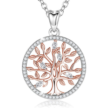 Médaille Arbre de Vie Or Rose - Symbole de Beauté et Élégance