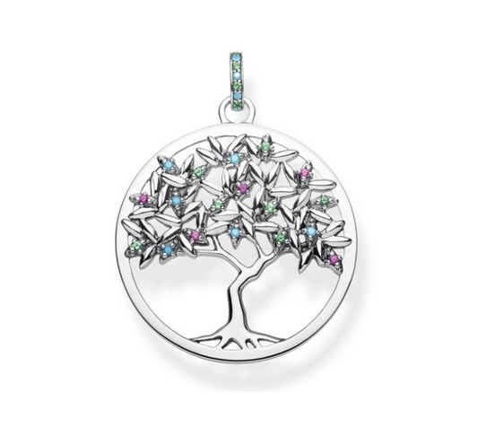 Collier Arbre de Vie Branches Colorées