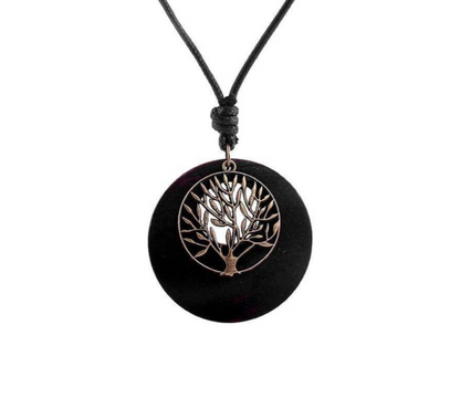 Collier Arbre de Vie Bois Naturel - Élégance Naturelle et Harmonie Naturelle