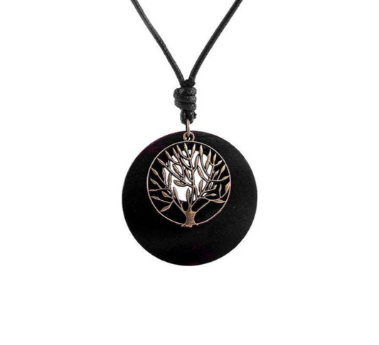 Collier Arbre de Vie Bois Naturel - Élégance Naturelle et Harmonie Naturelle