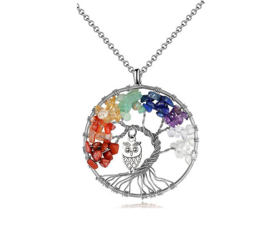 Collier Arbre de Vie Chakras Énergétiques