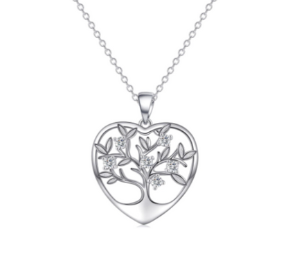 Collier Arbre de Vie Cœur - Argent Sterling