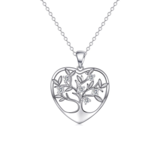 Collier Arbre de Vie Cœur - Argent Sterling