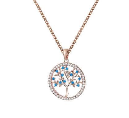 Collier Arbre de Vie Or Rose Élégance Éternelle