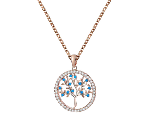Collier Arbre de Vie Or Rose Élégance Éternelle