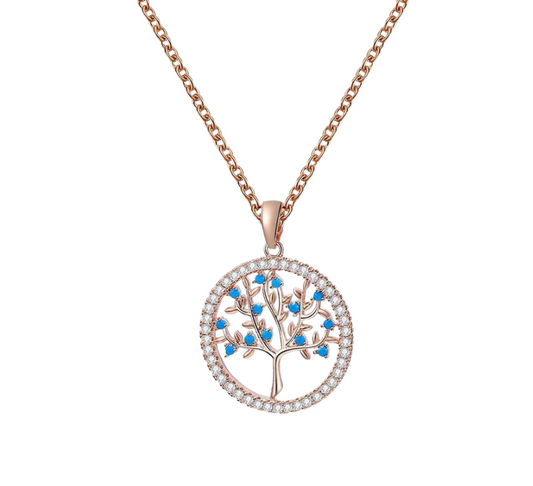 Collier Arbre de Vie Or Rose Élégance Éternelle