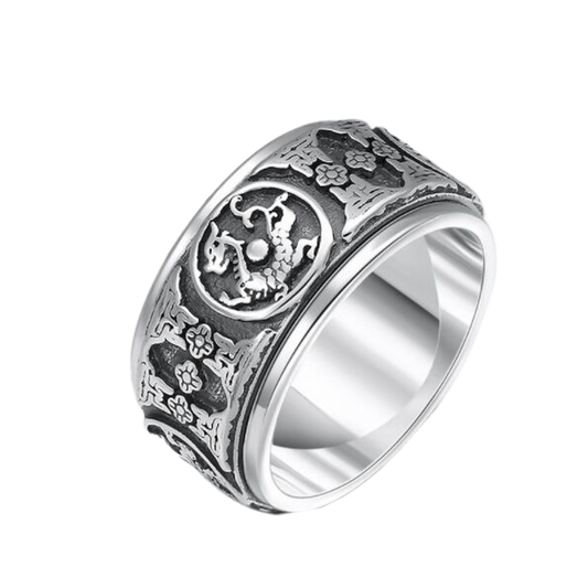Bague Anti-Stress Tigre Argent : Élégance et Sérénité au Quotidien
