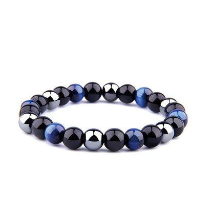 Bracelet Anti-Stress Lapis Lazuli, Obsidienne Noire, Hématite