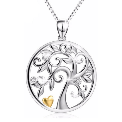 Collier Arbre de Vie Cœur d'Or en Or