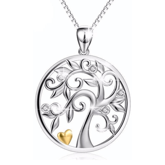Collier Arbre de Vie Cœur d'Or en Or