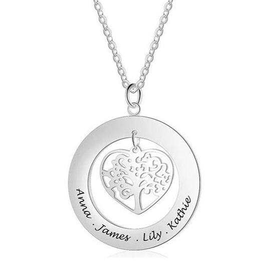 Collier Arbre de Vie Personnalisé en Argent Massif