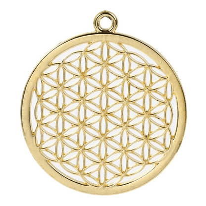 Éclat Divin : Pendentif Fleur de Vie en Or Plaqué Luxueux