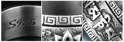 Bague Anti-Stress Croix Gammée Bouddhiste (Argent)