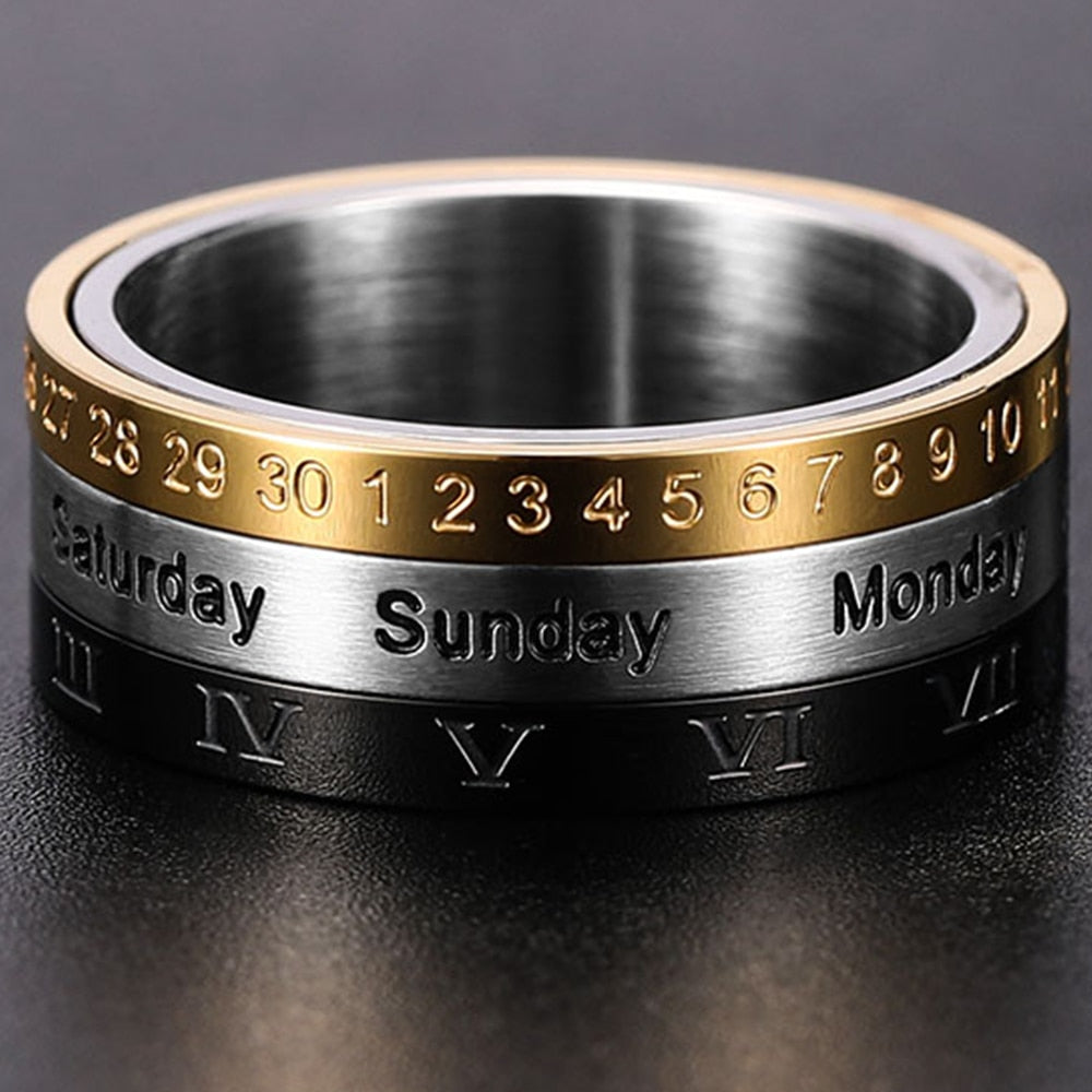 Bague Anti-Stress Calendrier : Équilibre et Sérénité