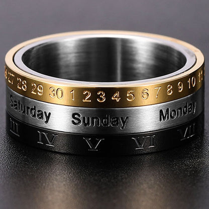 Bague Anti-Stress Calendrier : Équilibre et Sérénité