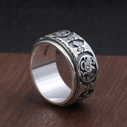 Bague Anti-Stress Tigre Argent : Élégance et Sérénité au Quotidien