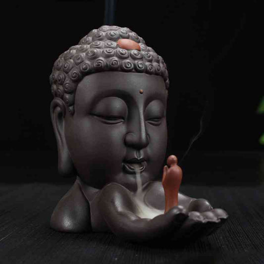 Porte Encens Tête de Bouddha Zen - Sérénité et Élégance