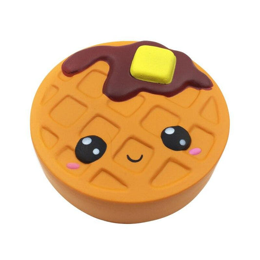 Balle Anti-Stress Squishy Gaufre - Détente Gourmande et Relaxation Assurée